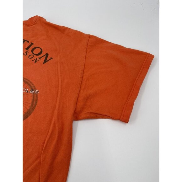 Vintage 100th Anniversary Harley Davidson Orange RK Stratman T-shirt Men’s Large - Picture 5 of 14